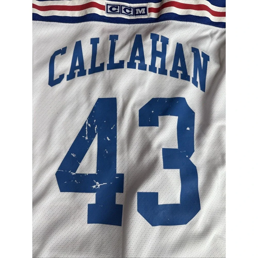 New York Rangers Callahan #43 White Jersey Official Licensed Youth XL vintage